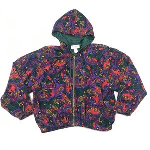 VINTAGE SG Sport Womens Track Jacket Hooded Full